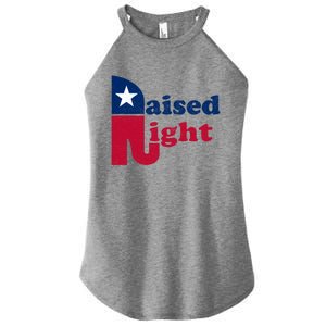 Raised Right Republican Elephant Retro Style Patriotic Gift Cute Gift Women's Perfect Tri Rocker Tank