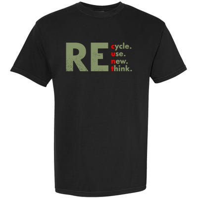 Recycle Reuse Renew Rethink Crisis Environmental Activism Garment-Dyed Heavyweight T-Shirt