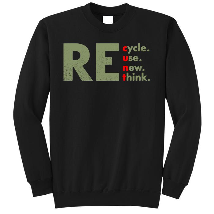 Recycle Reuse Renew Rethink Crisis Environmental Activism Sweatshirt