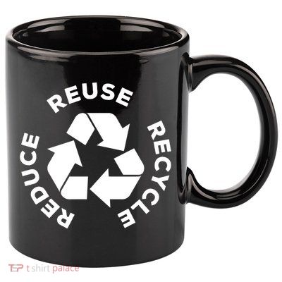Reduce Reuse Recycle Earth Day Gift For Mother Earth Gift 11oz C Handle Ceramic Mug