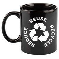 Reduce Reuse Recycle Earth Day Gift For Mother Earth Gift 11oz C Handle Ceramic Mug