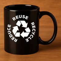 Reduce Reuse Recycle Earth Day Gift For Mother Earth Gift 11oz C Handle Ceramic Mug