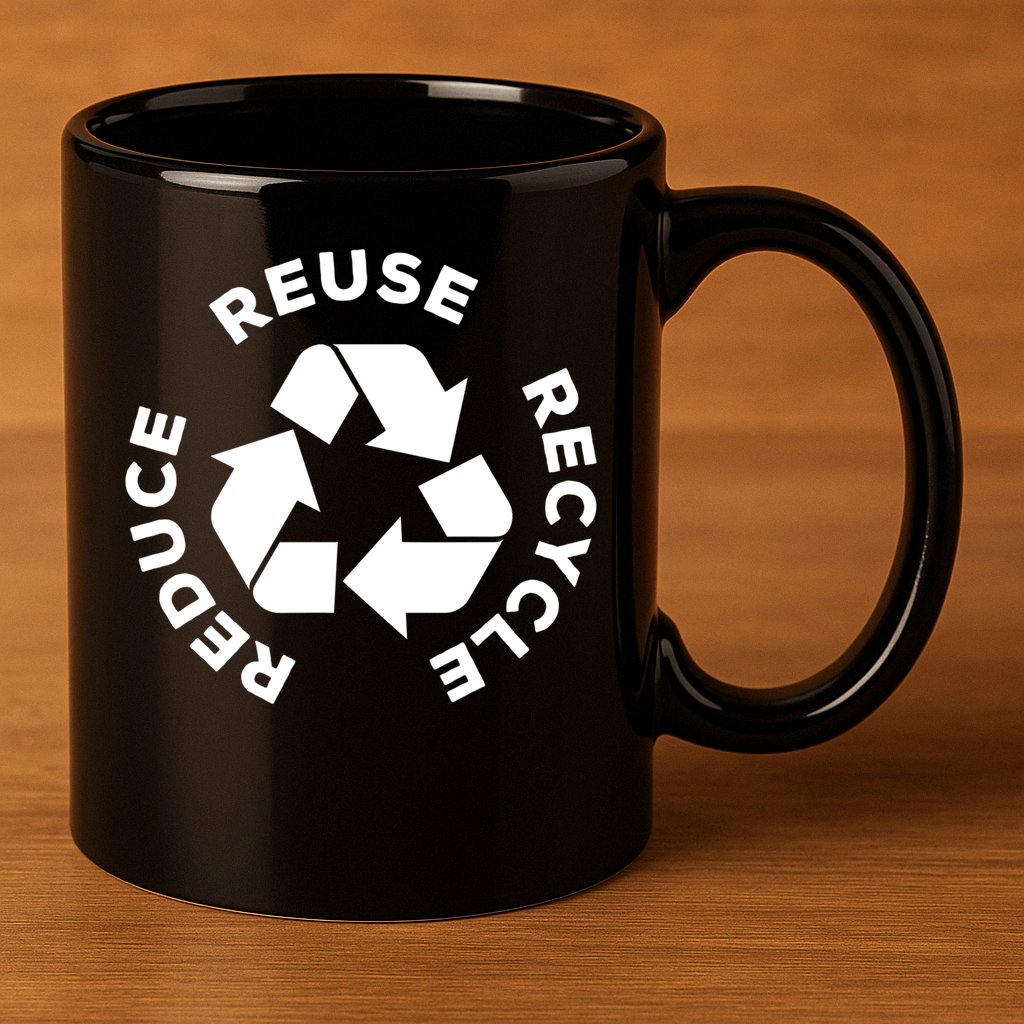 Reduce Reuse Recycle Earth Day Gift For Mother Earth Gift 11oz C Handle Ceramic Mug