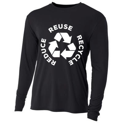 Reduce Reuse Recycle Earth Day Gift For Mother Earth Gift Cooling Performance Long Sleeve Crew