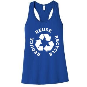 Reduce Reuse Recycle Earth Day Gift For Mother Earth Gift Women's Racerback Tank