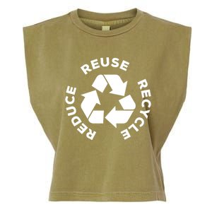 Reduce Reuse Recycle Earth Day Gift For Mother Earth Gift Garment-Dyed Women's Muscle Tee