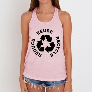 Reduce Reuse Recycle Earth Day Gift For Mother Earth Gift Women's Knotted Racerback Tank