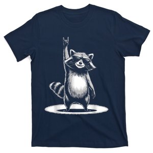 Retro Raccoon Rock Music Gift Women Funny Raccoon T-Shirt