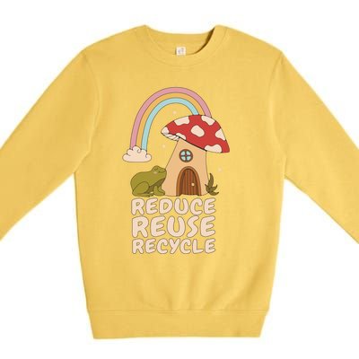 Reduce Reuse Recycle Rainforest Gift Premium Crewneck Sweatshirt