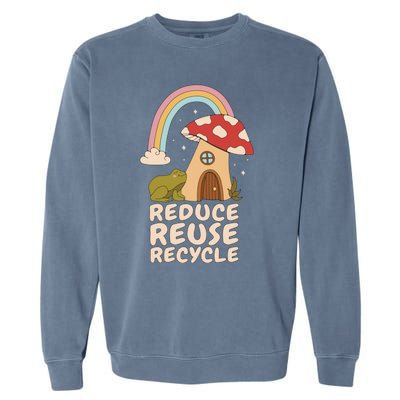 Reduce Reuse Recycle Rainforest Gift Garment-Dyed Sweatshirt