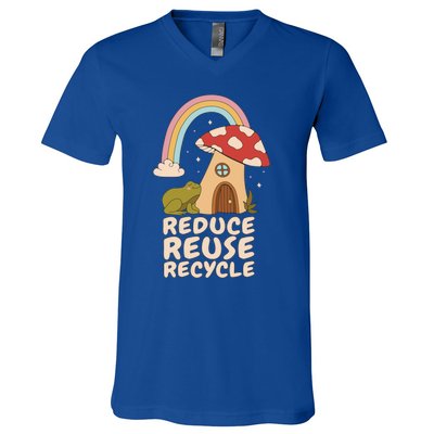 Reduce Reuse Recycle Rainforest Gift V-Neck T-Shirt