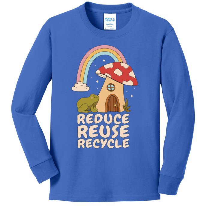 Reduce Reuse Recycle Rainforest Gift Kids Long Sleeve Shirt