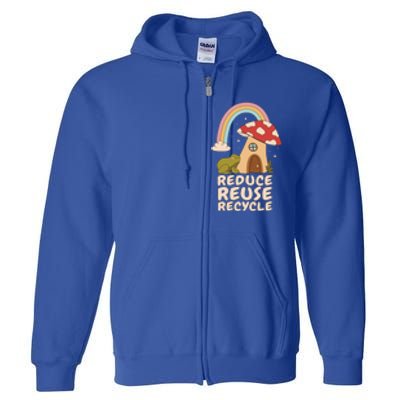 Reduce Reuse Recycle Rainforest Gift Full Zip Hoodie