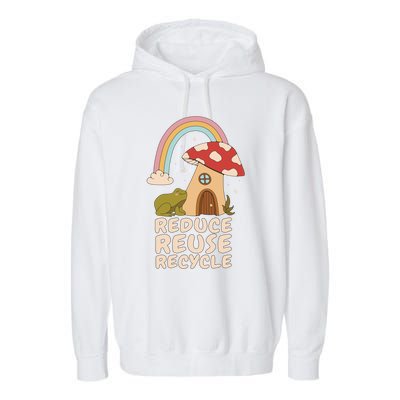 Reduce Reuse Recycle Rainforest Gift Garment-Dyed Fleece Hoodie