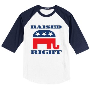 Raised Right Republican Party Baseball Sleeve Shirt