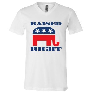 Raised Right Republican Party V-Neck T-Shirt