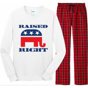 Raised Right Republican Party Long Sleeve Pajama Set