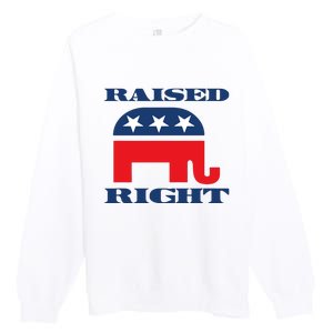 Raised Right Republican Party Premium Crewneck Sweatshirt