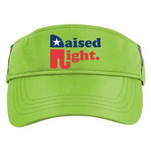 Raised Right Republican Elephant Retro Style Distressed Gift Adult Drive Performance Visor