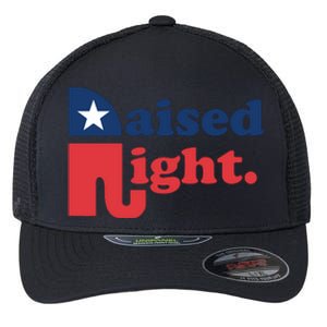 Raised Right Republican Elephant Retro Style Distressed Gift Flexfit Unipanel Trucker Cap