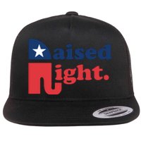 Raised Right Republican Elephant Retro Style Distressed Gift Flat Bill Trucker Hat