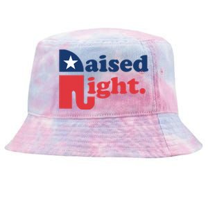 Raised Right Republican Elephant Retro Style Distressed Gift Tie-Dyed Bucket Hat