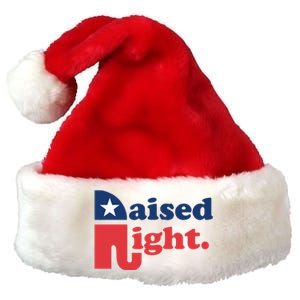 Raised Right Republican Elephant Retro Style Distressed Gift Premium Christmas Santa Hat