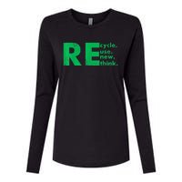 Recycle Reuse Renew Rethink Crisis Environmental Activism Womens Cotton Relaxed Long Sleeve T-Shirt