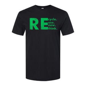 Recycle Reuse Renew Rethink Crisis Environmental Activism Softstyle CVC T-Shirt