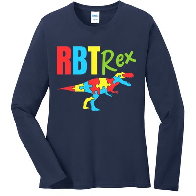 RBT Rex Registered Behavior Technician ABA Therapist Autism Ladies Long Sleeve Shirt
