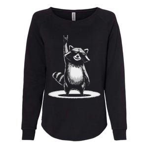 Retro Raccoon Rock Music Gift Funny Raccoon Gift Womens California Wash Sweatshirt