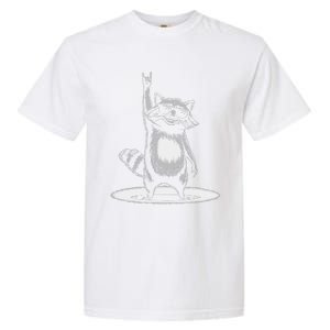 Retro Raccoon Rock Music Gift Funny Raccoon Gift Garment-Dyed Heavyweight T-Shirt