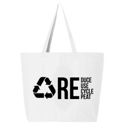 Reduce Reuse Recycle Recycling Cool Earth Day Lovers Gift 25L Jumbo Tote