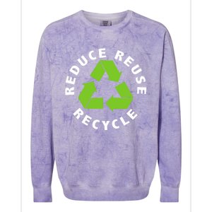 Reduce Reuse Recycle Happy Earth Day Save Earth Gift Colorblast Crewneck Sweatshirt