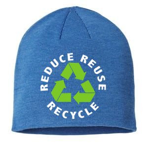 Reduce Reuse Recycle Happy Earth Day Save Earth Gift Sustainable Beanie