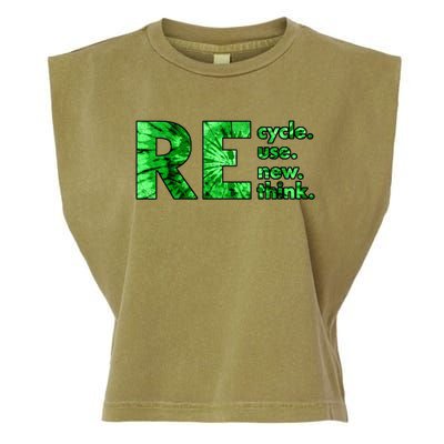 Recycle Reuse Renew Rethink Tie Dye Crisis Environmental Activism Garment-Dyed Women's Muscle Tee