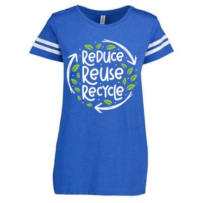 Reduce Reuse Recycle Make Everyday Earth Day Save The Planet Enza Ladies Jersey Football T-Shirt