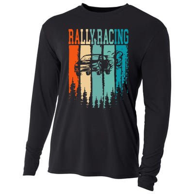 Rally Racing Retro Vintage Cooling Performance Long Sleeve Crew