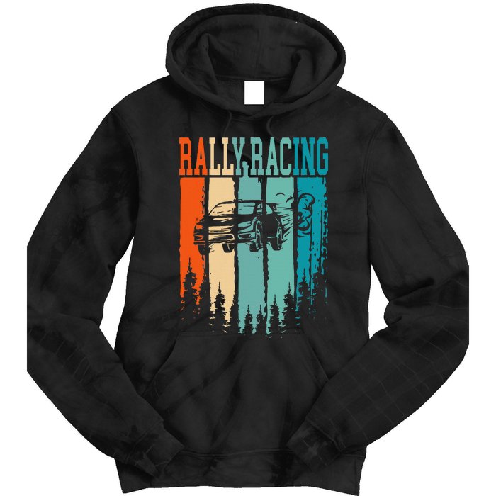 Rally Racing Retro Vintage Tie Dye Hoodie