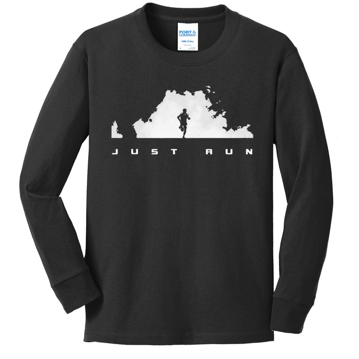 Runner Running Kids Long Sleeve Shirt