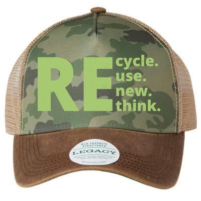 Recycle Reuse Renew Rethink Legacy Tie Dye Trucker Hat