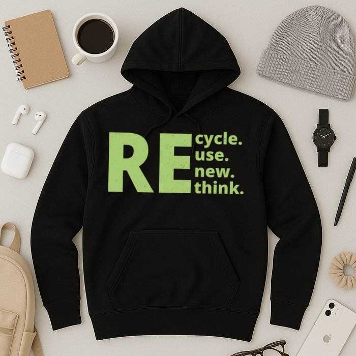 Recycle Reuse Renew Rethink Hoodie