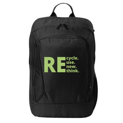 Recycle Reuse Renew Rethink City Backpack
