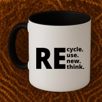Recycle Reuse Renew Rethink Mug
