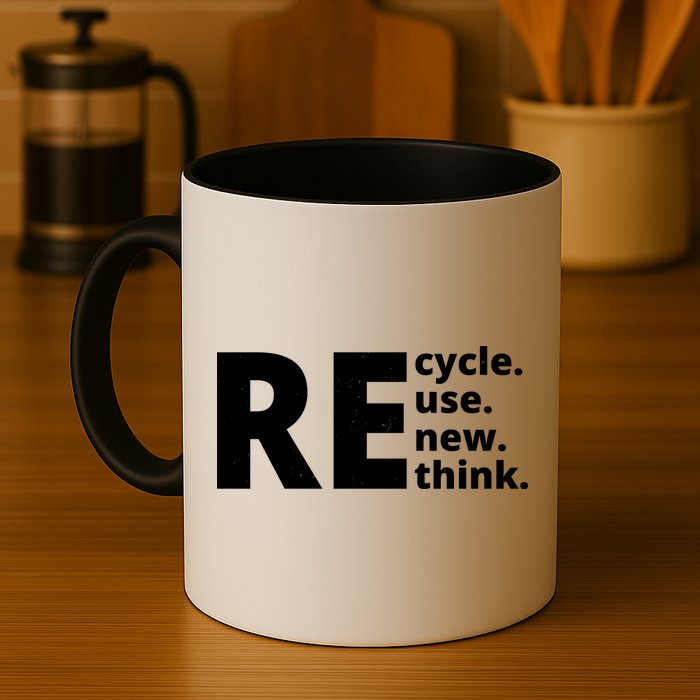 Recycle Reuse Renew Rethink Mug