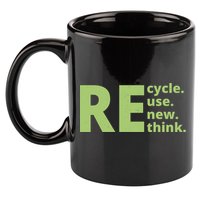 Recycle Reuse Renew Rethink 11oz C Handle Ceramic Mug