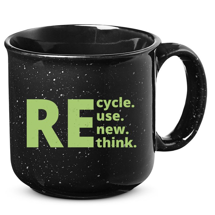Recycle Reuse Renew Rethink 15oz Campfire Ceramic Mug