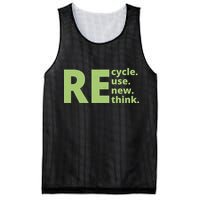 Recycle Reuse Renew Rethink Mesh Reversible Basketball Jersey Tank