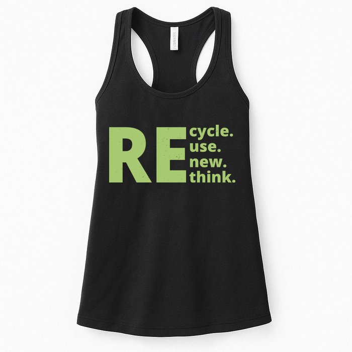 Recycle Reuse Renew Rethink Womens Tank Top