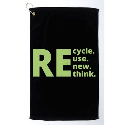 Recycle Reuse Renew Rethink Golf Towel